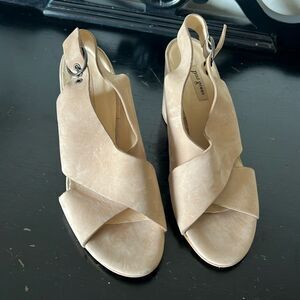 Paul Green Retro Cross Strap Slingback Sandal Block Heel